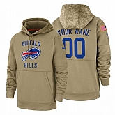 Buffalo Bills Customized Nike Tan Salute To Service Name & Number Sideline Therma Pullover Hoodie,baseball caps,new era cap wholesale,wholesale hats